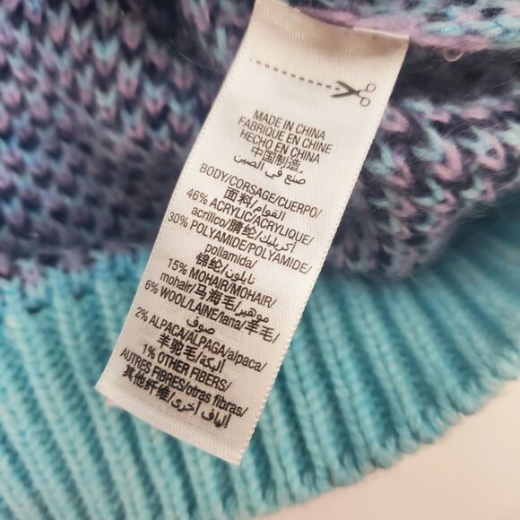 Vintage Juicy Couture XS Y2k Black Label Belarus Geo Pullover Size Wool Blend - Picture 7 of 9